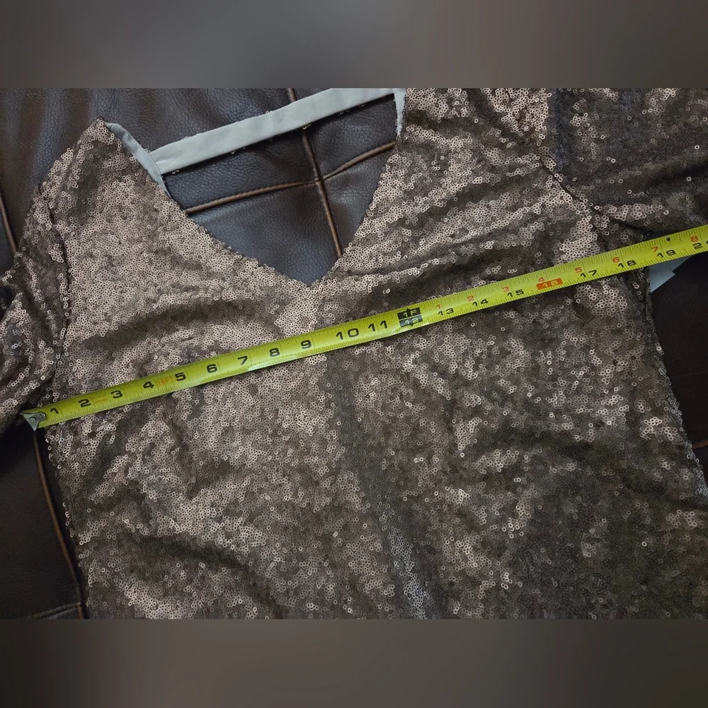 Justfab Gold Sequin Tunic Dress Small NWT - Picture 11 of 11